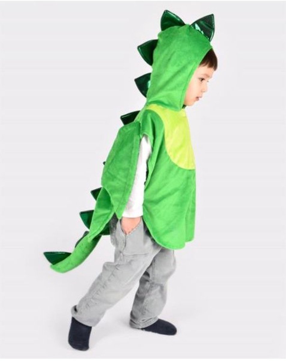 Den Goda Fen Verkleedkledij Dinosaur Mini Cape - 86-110cm - 1-4 jaar - Groen