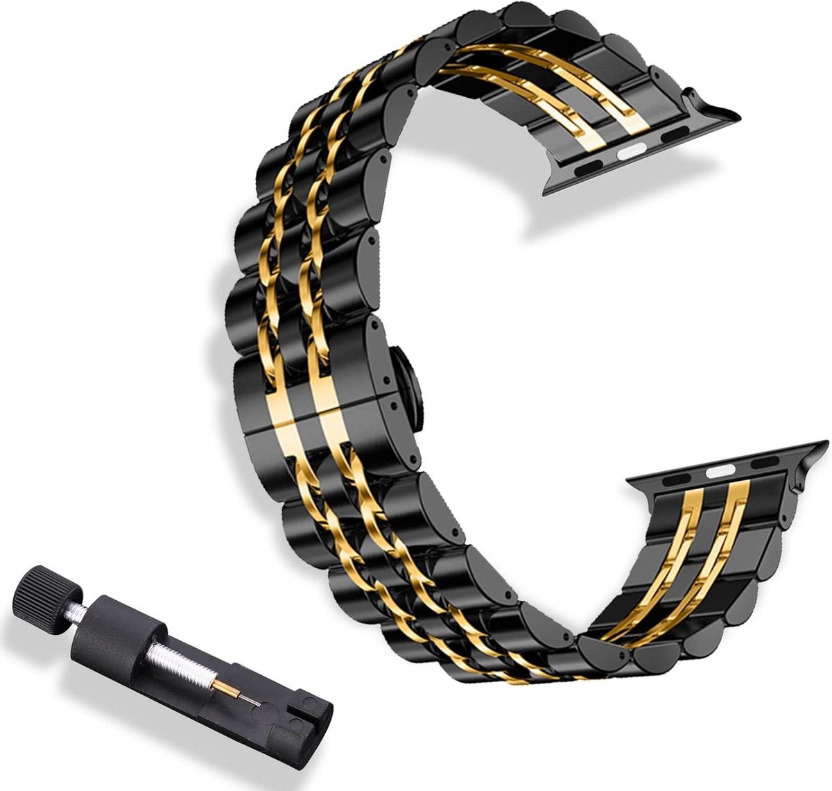 Cosensi - Metalen Reservearmband voor Apple Watch - Compatibel met verschillende maten - Roestvrij stalen band - Voor iWatch Series - Stijlvol ontwerp - Duurzaam materiaal