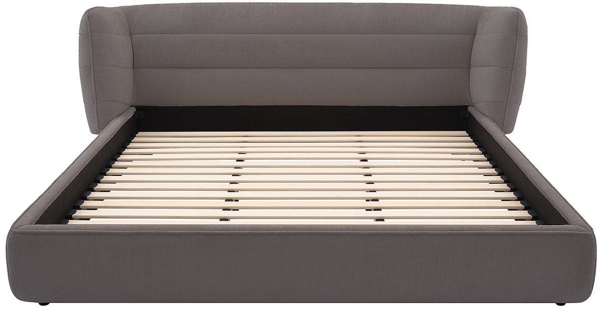 Vente-unique Bedframe stof grijs 160 x 200 cm LARUMO