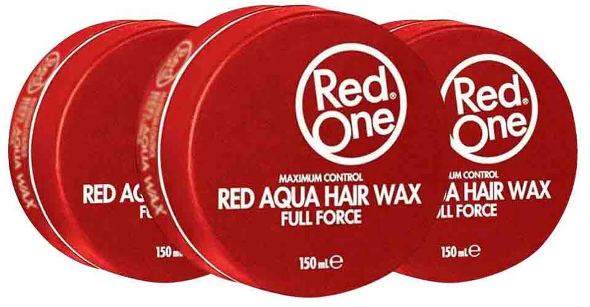 Red One Aqua Hair Wax Red - 3 x 150 ml - Voordeelverpakking
