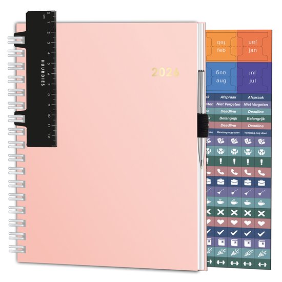 Agenda 2026 – A5 – Weekagenda – Hardcover – Roze