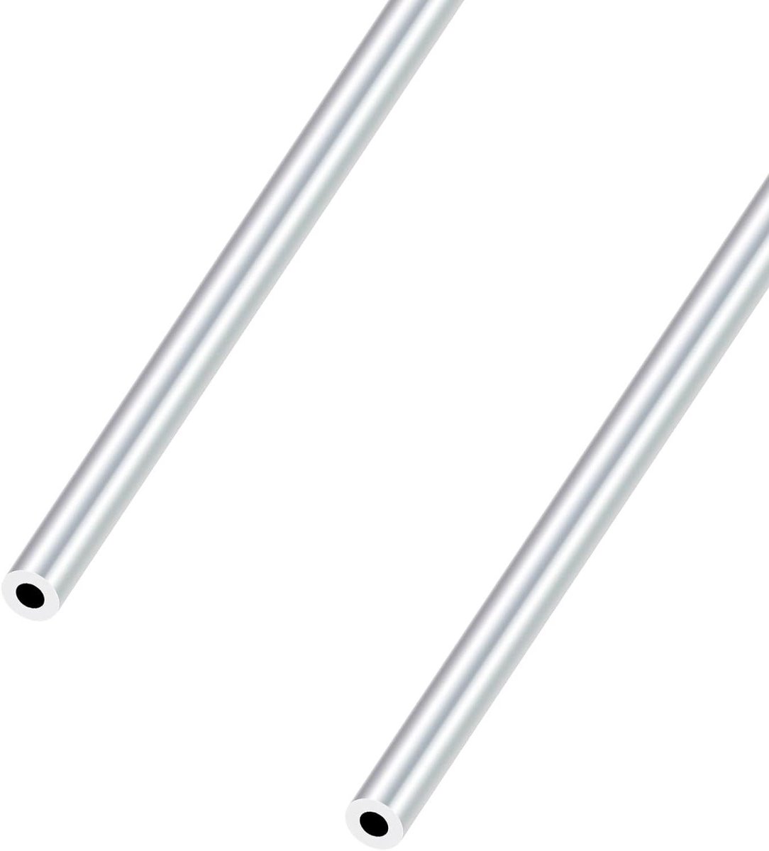 Cosensi - Aluminium Ronde Buizen 8mm 4mm 400mm Lengte Naadloos DIY Model Industrieel Decoratief 2 stuks
