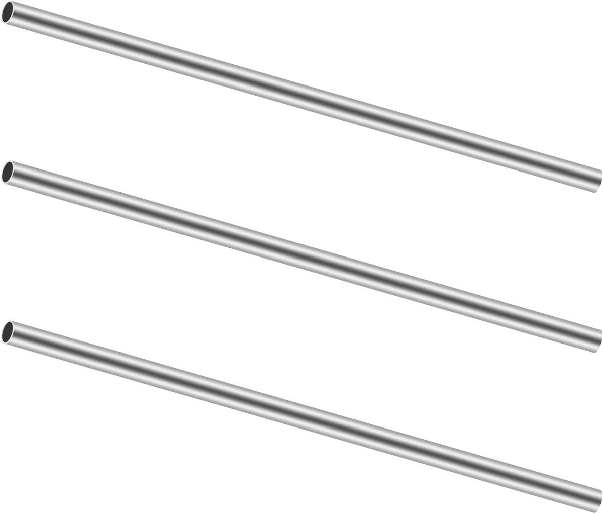 Cosensi - RVS ronde buizen 10mm x 0,2mm x 150mm (3 stuks) - Metalen buis voor DIY ambachten