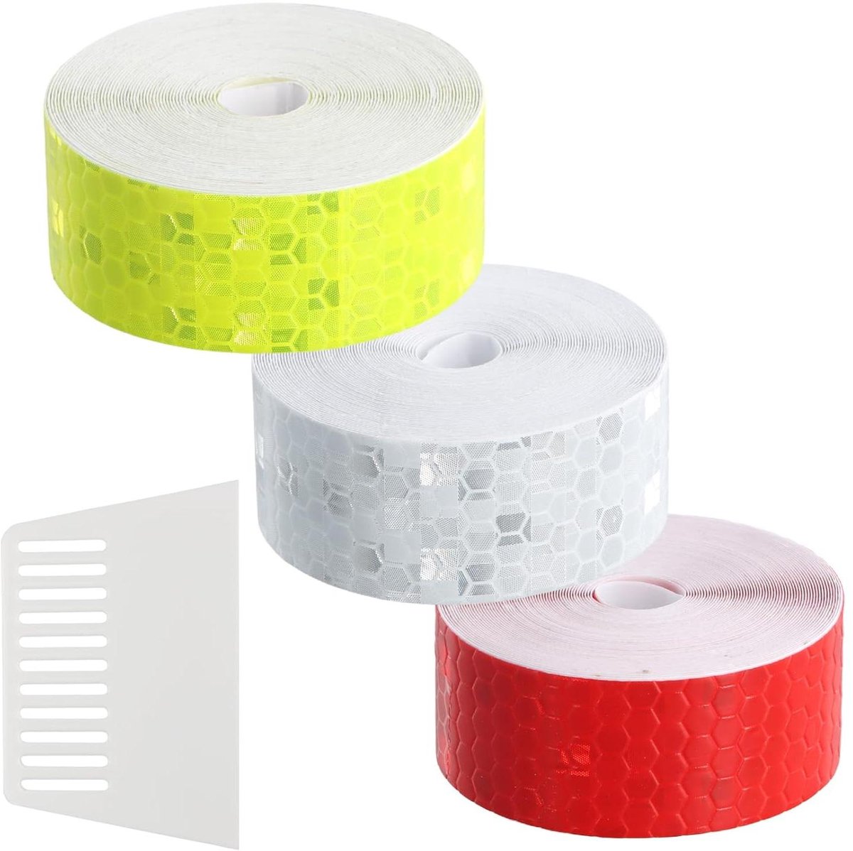 Cosensi - Reflecterend plakband waterdicht 3 volume fluorescerend veiligheidswaarschuwing auto's fietsen 5 meter.