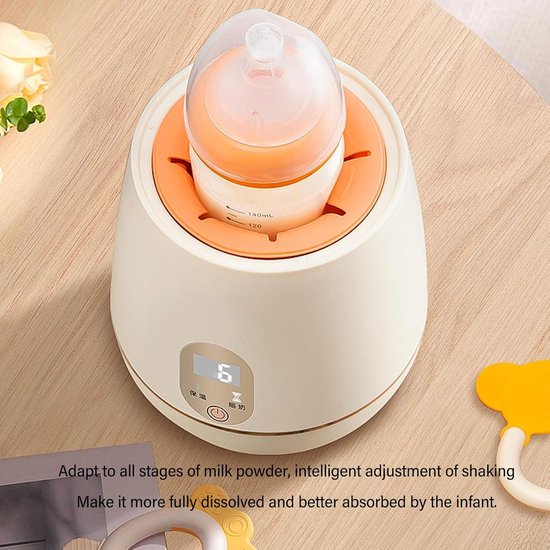 Automatische Melkflessenwarmer met Melkpoedermengfunctie en Zuigflesshaker - Handig Draagbaar Design voor Babymelkverwarming - Zuigelingenvoeding Verwarmer met 1500mAh - Makkelijk op te Bergen — afbeelding 3
