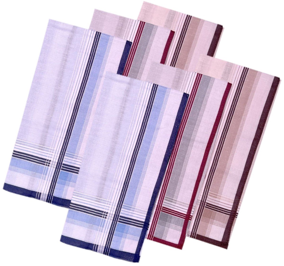 Fako Fashion® - Heren Zakdoeken - Zakdoek - 100% Katoen - 40x40cm - Serie 14 - 6 Stuks