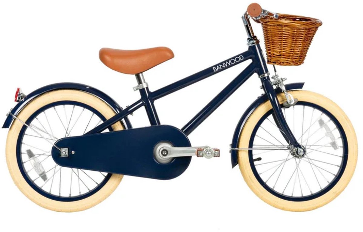 Banwood - Classic Bicycle - kinderfiets - 16 inch - Navy - afneembare zijwieltjes