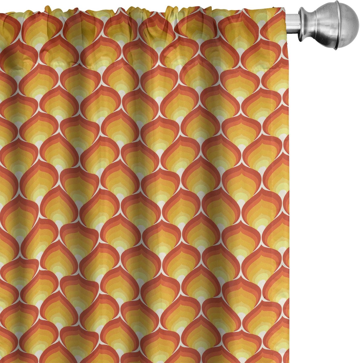 ABAKUHAUS Gordijnen 2x75x175 cm – microvezel – halfschaduw Vermilion Senf