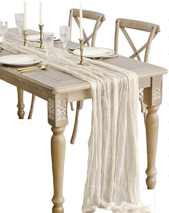 Kaasdoek tafelloper (Beige, 6st
