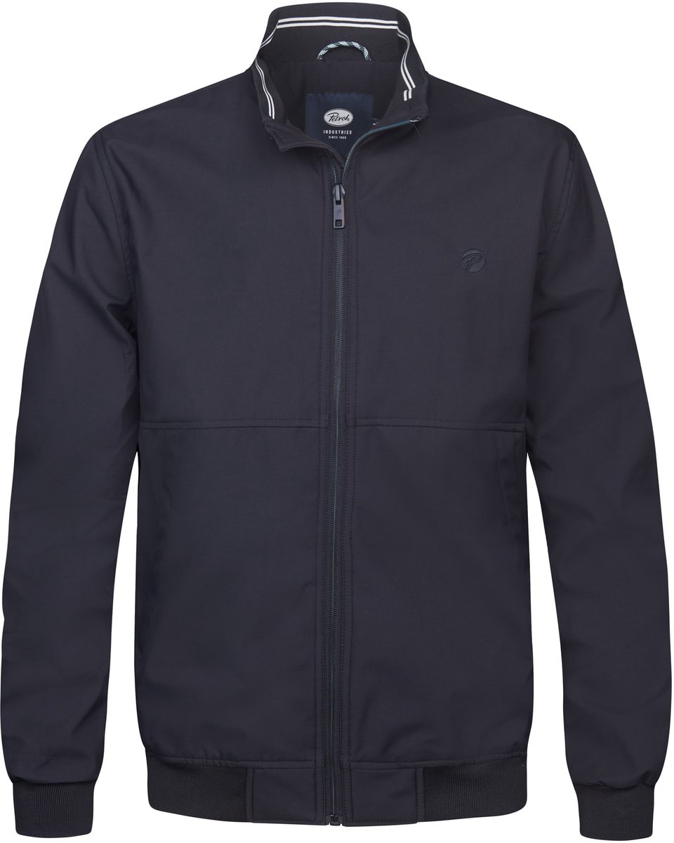 Petrol Industries Bomberjack Heren - Bomber Jacket -Mannen Normale Pasvorm - 100% Polyester - Geribde Kraag - Ritssluiting Jas - Mouwzakje - Zwart - Maat L