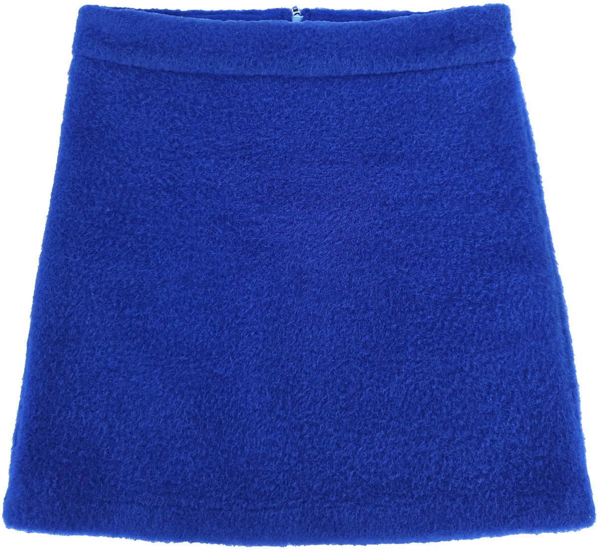Zoen Woman - Esmee Fluffy rok - Fur skirt - a-lijn rokje - Blue Blauw cobalt - M