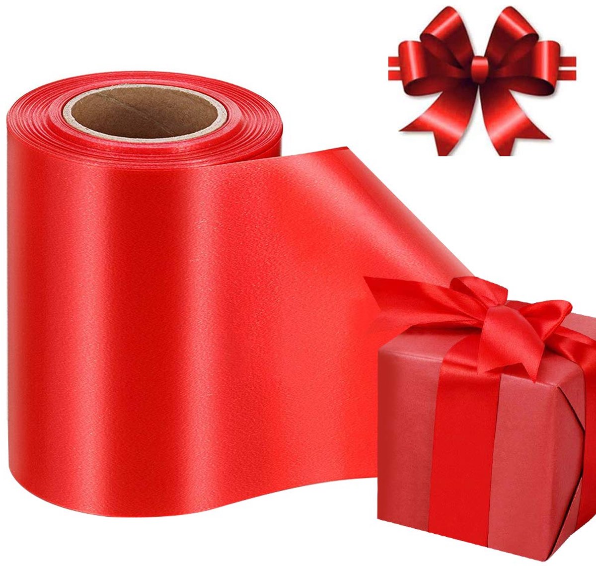 IMPERATORIS® Satijn Linten Set Voor Knutselen, Cadeaus, Decoratie - Cadeaulint - rood