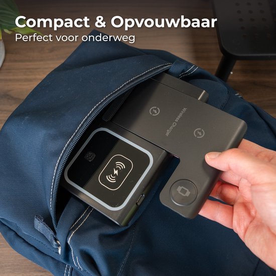 Nuvance Draadloze Oplader - 3 in 1 - 15W - Oplaadstation - Snellader - Wireless Charger - Geschikt voor Apple Smartwatch & Oortjes