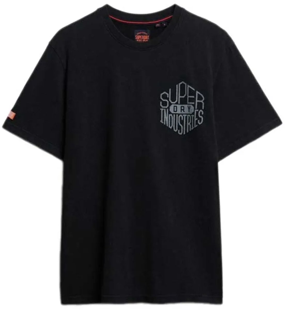 Superdry Work Logo Loose T-shirt Heren T-shirts Zwart