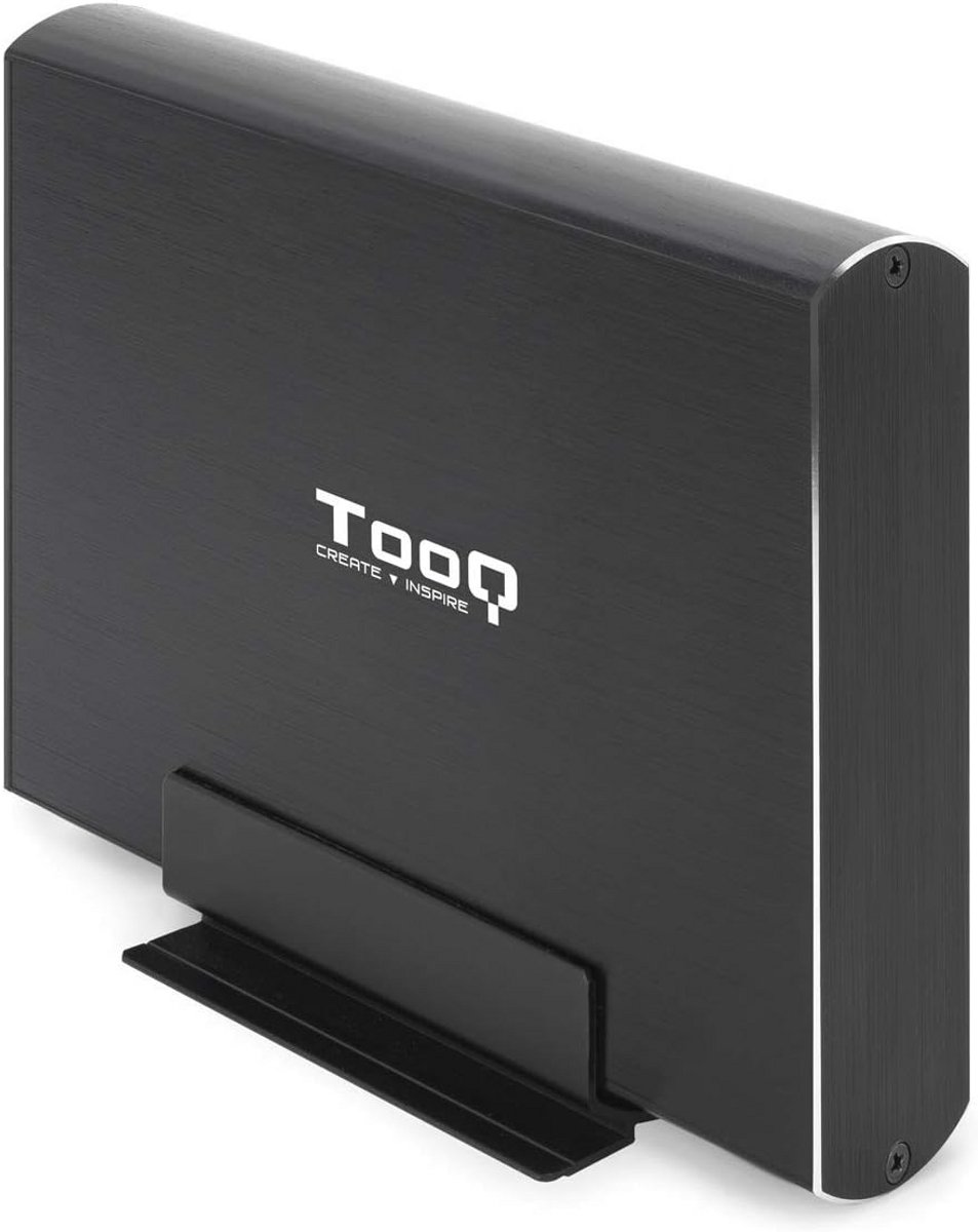 Harde schijfbehuizing voor 3,5 inch HDD (SATA I/II/III, USB 3.0), aluminium, LED-display, zwart