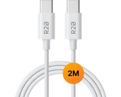 R2B USB C naar USB-C Kabel - 2 Meter - USB-C kabels - USB-C oplader - Oplaadsnoer - Oplaadkabel - Snellader - Power Cable