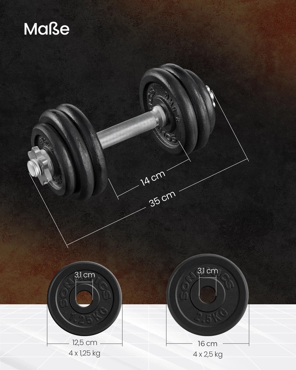Halter set - Gietijzeren Halterset - Dumbells - Tot 30 KG Verstelbaar - Fitness - Workout – foto 2