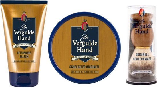 Vergulde hand scheerkwast