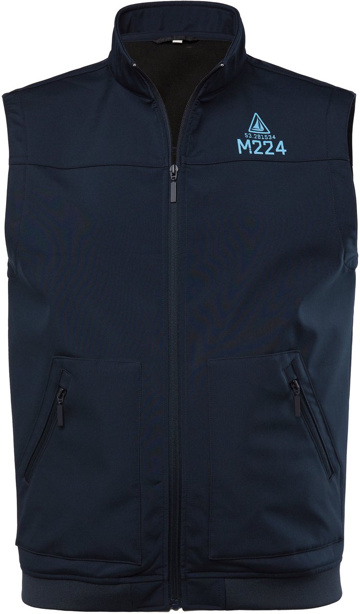 Men Plus - Heren - Softshell bodywarmer opstaande kraag - Navy blauw - Maat 8XL