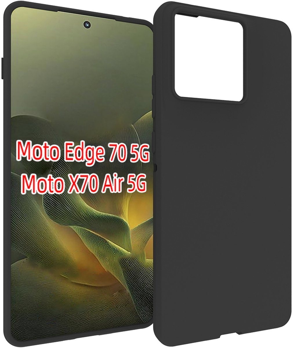 MobyDefend Hoesje - Geschikt voor Motorola Edge 70 - TPU Backcover - Mat Zwart