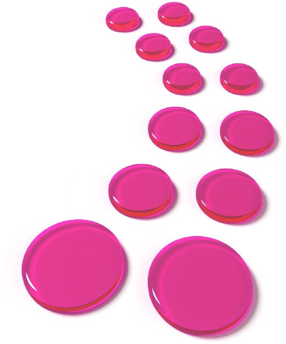 SlapKlatz Pro Refillz - Pink 12 gel pads in verschillende maten