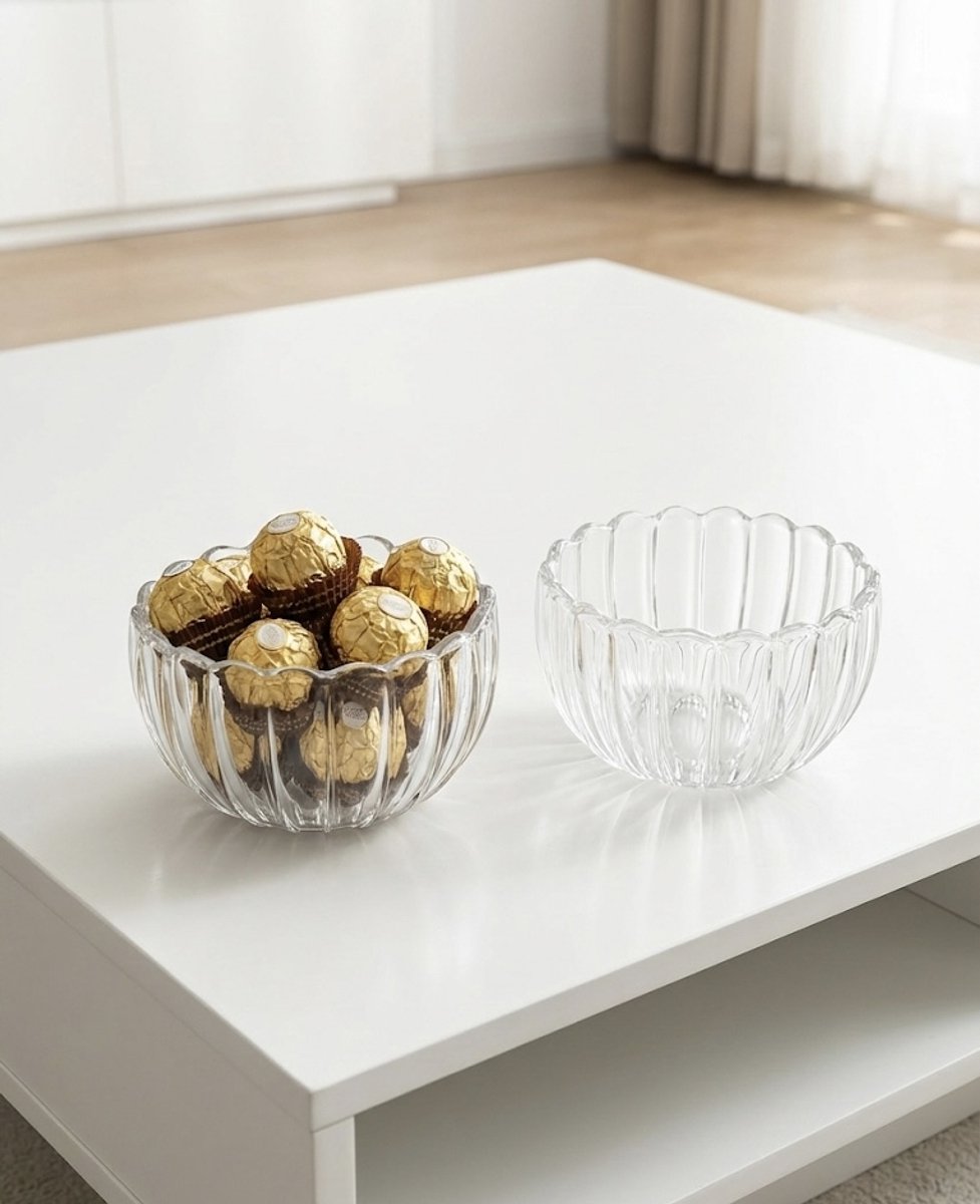dubbel wandig 2 kleine snack schalen 11cm x 6.5cm