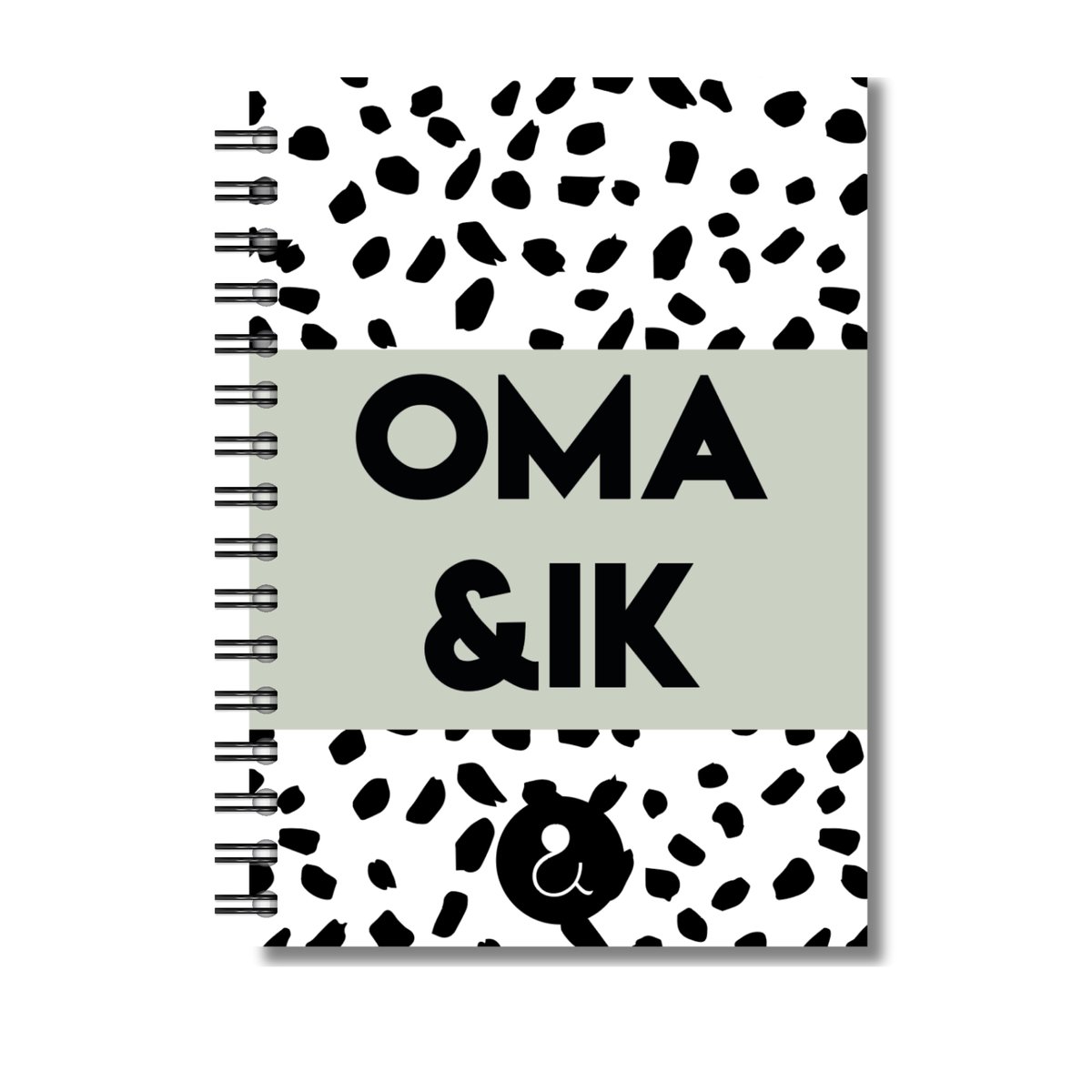 Studio Ins & Outs – Invulboek Oma & ik – Herinneringen Boek voor Oma en Haar Kleinkind – Cadeau voor Oma – Dots Groen