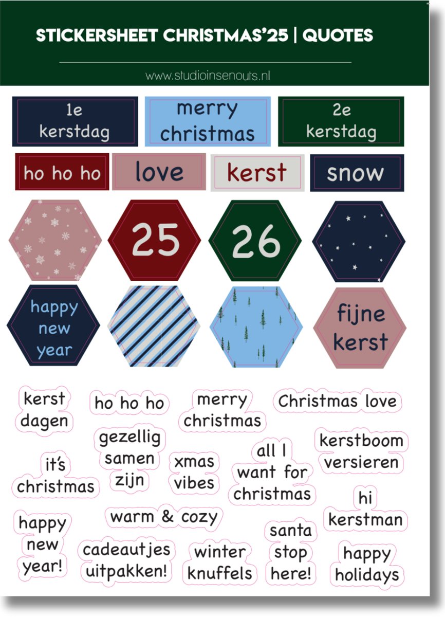 Stickervel Quotes | Kerst'25