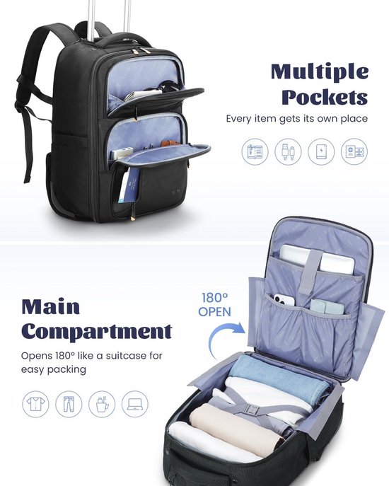 CURMIO Lerarentas, werktas met wielen, tot 15,6 inch laptop, trolley opbergtas voor lerarenbenodigdheden, gereedschap, kantoorbenodigdheden, kunsthandwerk, zwart