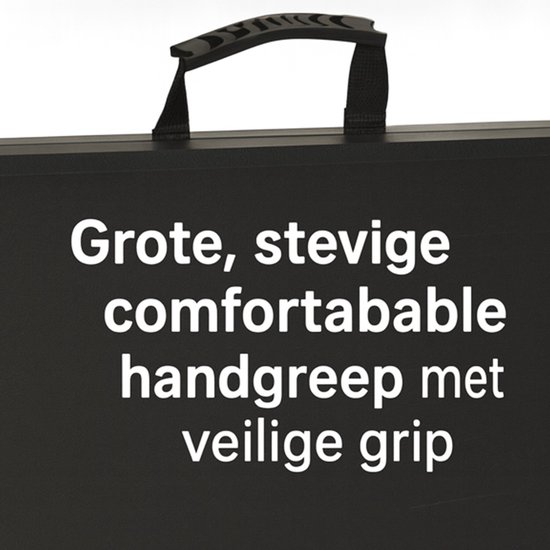 HEM Vouwtafel Inklapbaar 180x70 Zwart - Buffettafel - Klaptafel - Campingtafel - 100 kg Belastbaar - 9,5 kg - Met Rode HEM Topper van Merkloos — afbeelding 2