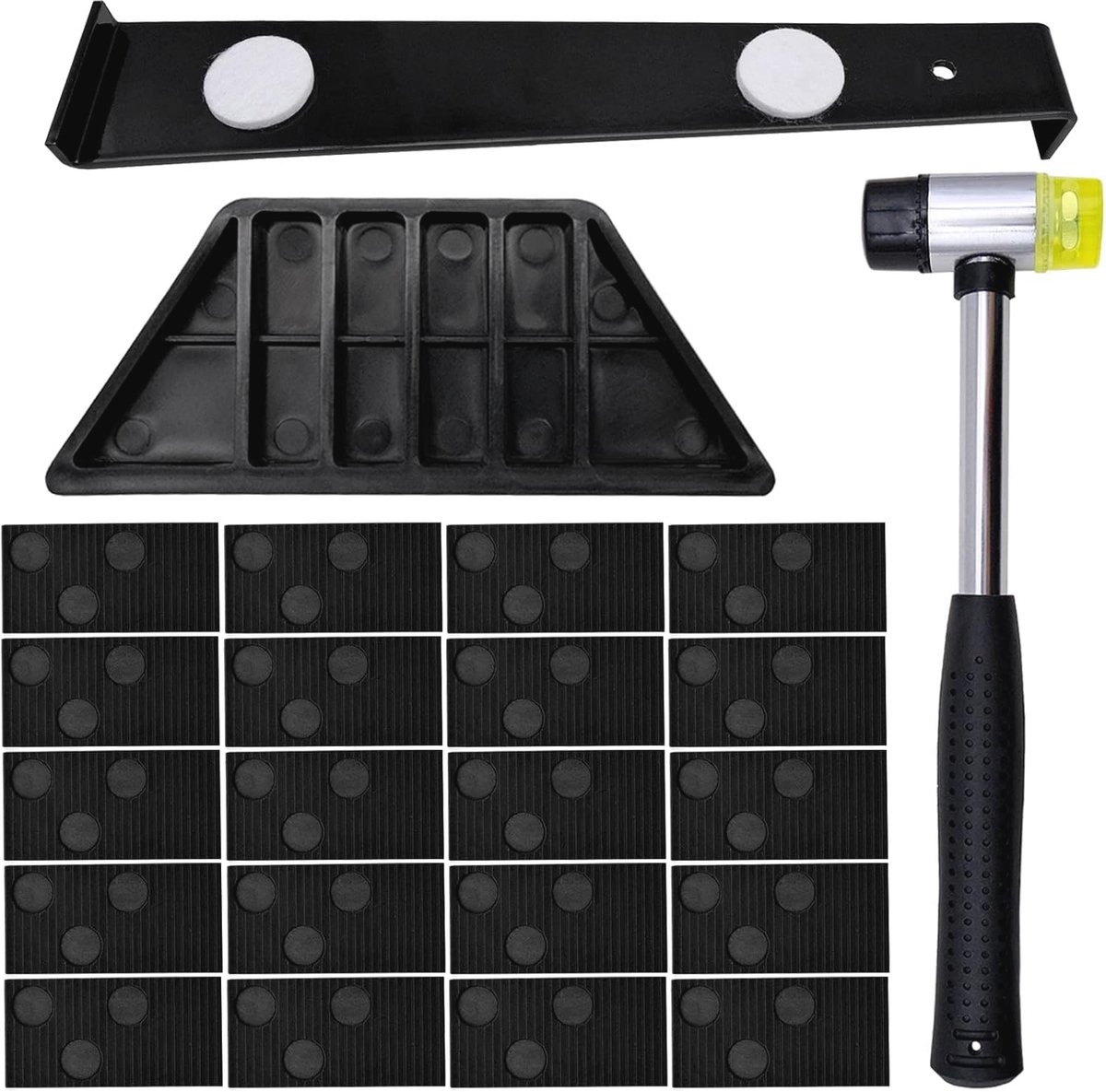 23-delige laminaat vloeren installatie toolkit met trekstang, tapblok, rubberen hamer en a