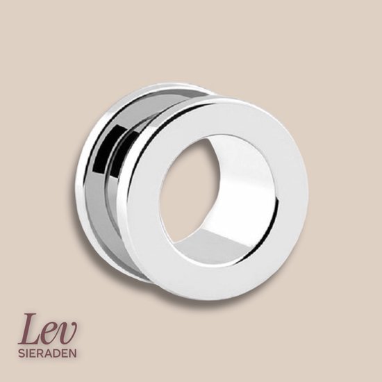 Lev Bijoux - Tunnel en titane - Piercing tunnel - 4 mm - Couleur argent - Piercing d'oreille 4 mm