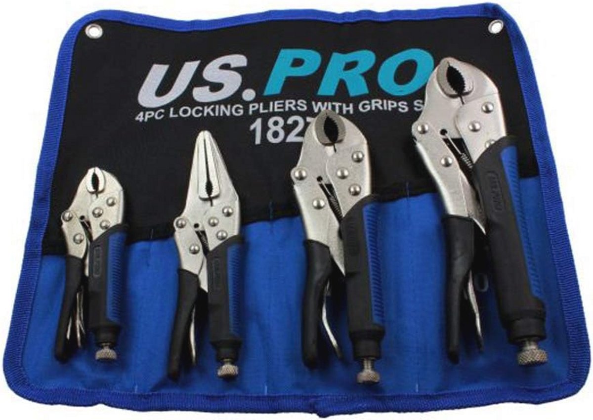 Vergrendeling Tang Set - Verstelbare Wrench en Vice Grips - 4 Stuks