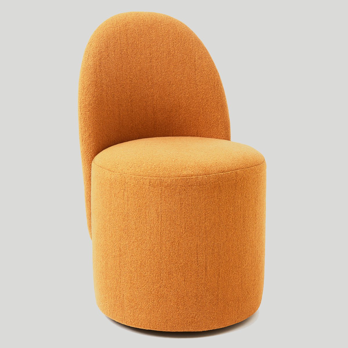 De Groen Home - NORDIC Collectie - 80x45x45 cm Compacte Fauteuil - Fluweelzacht - Mosterdkleur - Comfortabele poef met omhullende rugleuning