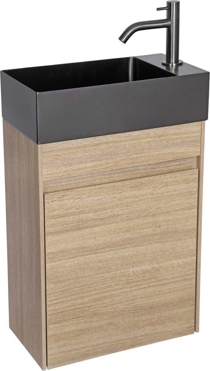 Differnz Hura L meubel - links/rechts - knock down - FSCÃ‚Â® - 40 cm - eiken