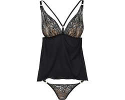 Chemise Divine & thong black XXL/XXXL