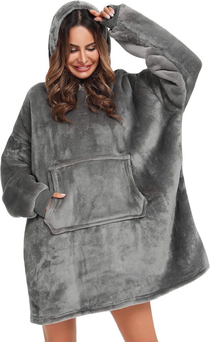Oversized Hoodie met Capuchon - Zachte en Warme Deken voor Comfort