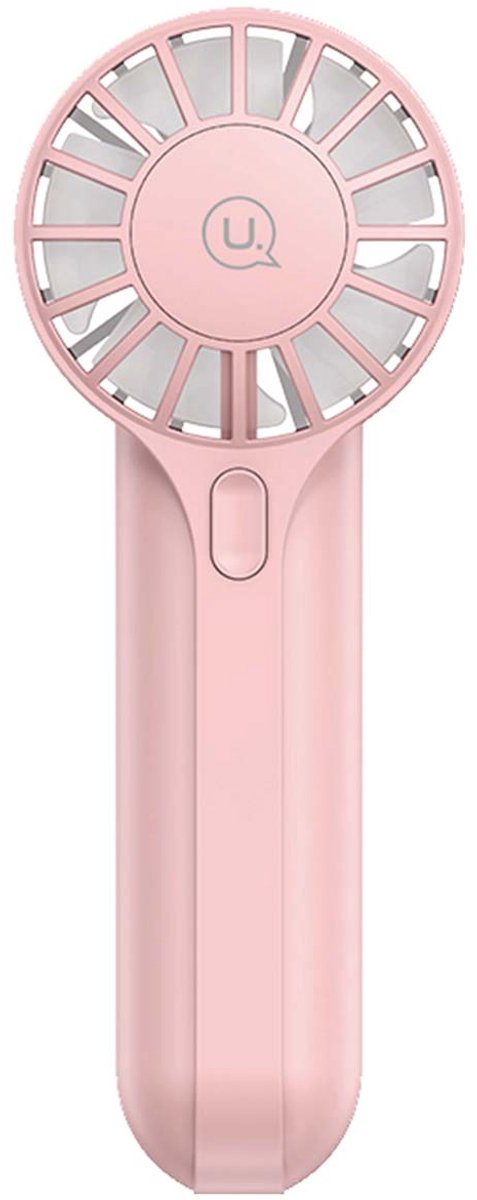 Usams, Mini USB oplaadbare zakventilator met 3 snelheden, Roze