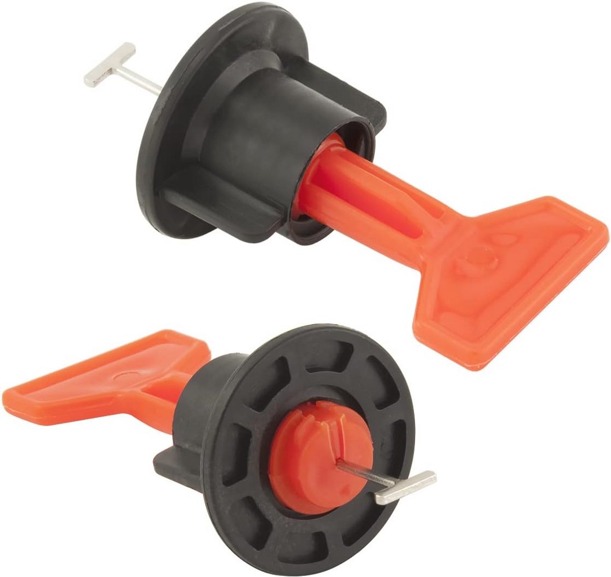 Nivelleringssysteem voor Tegels - Herbruikbare Tegelleghulp met Speciale Sleutels - 100 Stuks voor Voegbreedtes 2-6 mm