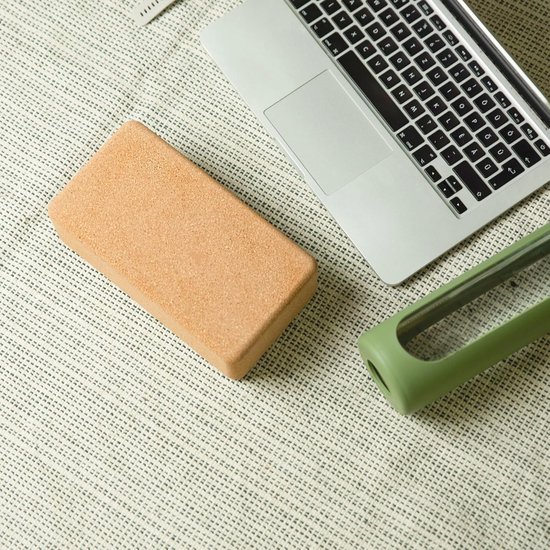 Yoga Blok Set van 2 - Kurk en Hard Schuim Steunen voor Yoga en Pilates — afbeelding 5