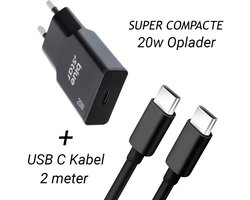 Ereader Oplader + Oplaadkabel 2 Meter Type C Kabel - GaN Adapter - e Reader Lader Geschikt voor Nieuwe Kobo Clara - Libra - Sage