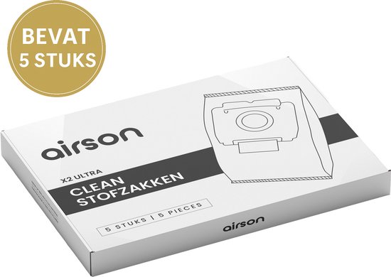 Airson X2 Robotstofzuiger met 5 Stuks Stofzuigerzakken - Airson - €39,99