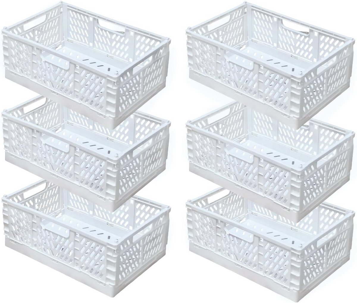 Opvouwbare Kunststof Opbergdozen - Ideaal voor Huis en Kantoor (43x29x17 cm)