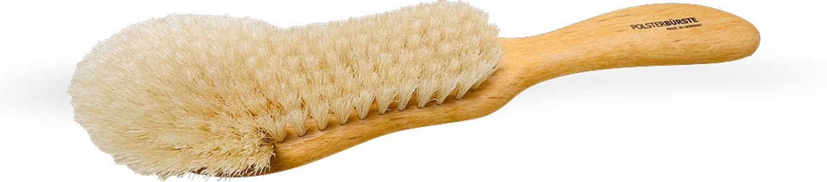 Tapijt- & Meubelborstel – Natuurlijk Blond Varkenshaar – Houten Handvat – Voor Meubels, Textiel & Tapijt