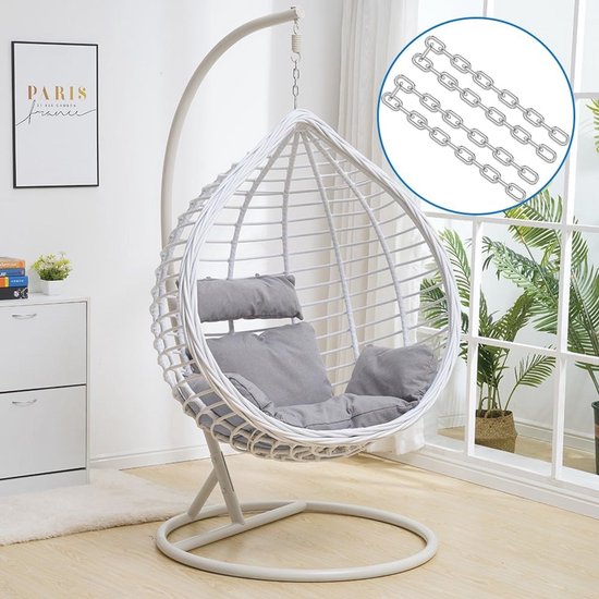 200 cm = 2 meter 2 mm dikke stalen ketting per meter V4A roestvrijstalen ketting korte schakels aan stuk schakelketting A4 DIN 56856 ankerketting DIN 766 roestvrij metalen ketting regenafvoerketting 2