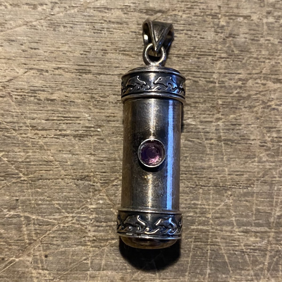 Zilveren Koker - Mantra - Ketting - Dolfijn - Zirkonia - Cadeau - Dierbaar