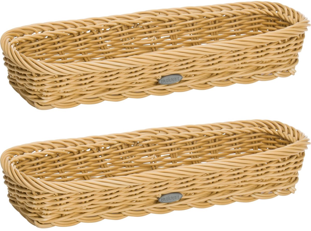 Westmark 2 bestekmanden, geschikt voor hotels en restaurants, rechthoekig, elk ongeveer 28 x 11 x 5 cm, synthetische vezel, Saleen editie, licht beige, 020169301E3