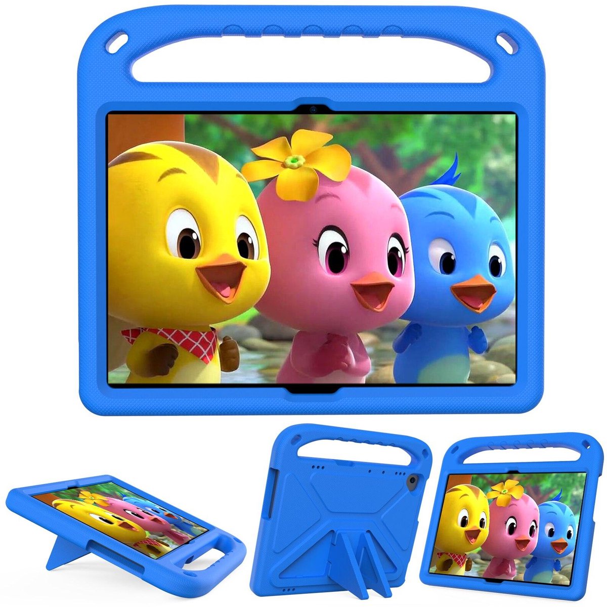 Hoesje Geschikt voor Samsung Galaxy Tab A9 Hoesje Kinderhoes Shockproof Hoes Kids Case - Blauw