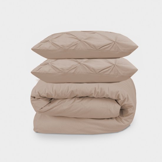 Beau Maison Dekbedovertrek Monte Carlo Taupe 200x200/220 cm + 2 kussenslopen — afbeelding 3