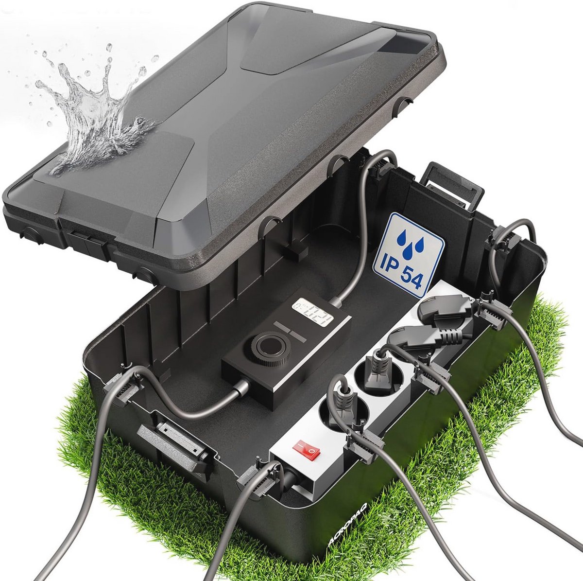 Waterdichte Kabelbox voor Buiten - Kabels Organiseren en Beschermen, IP54, Compact en Robuust